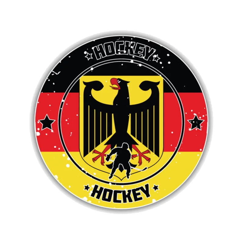 Лидер в продажбите, творчески флаг Германия, хокей на стикер на спортен автомобил, етикети на мотоциклет, винил Анти-UV PVC, 12 см X 12 см