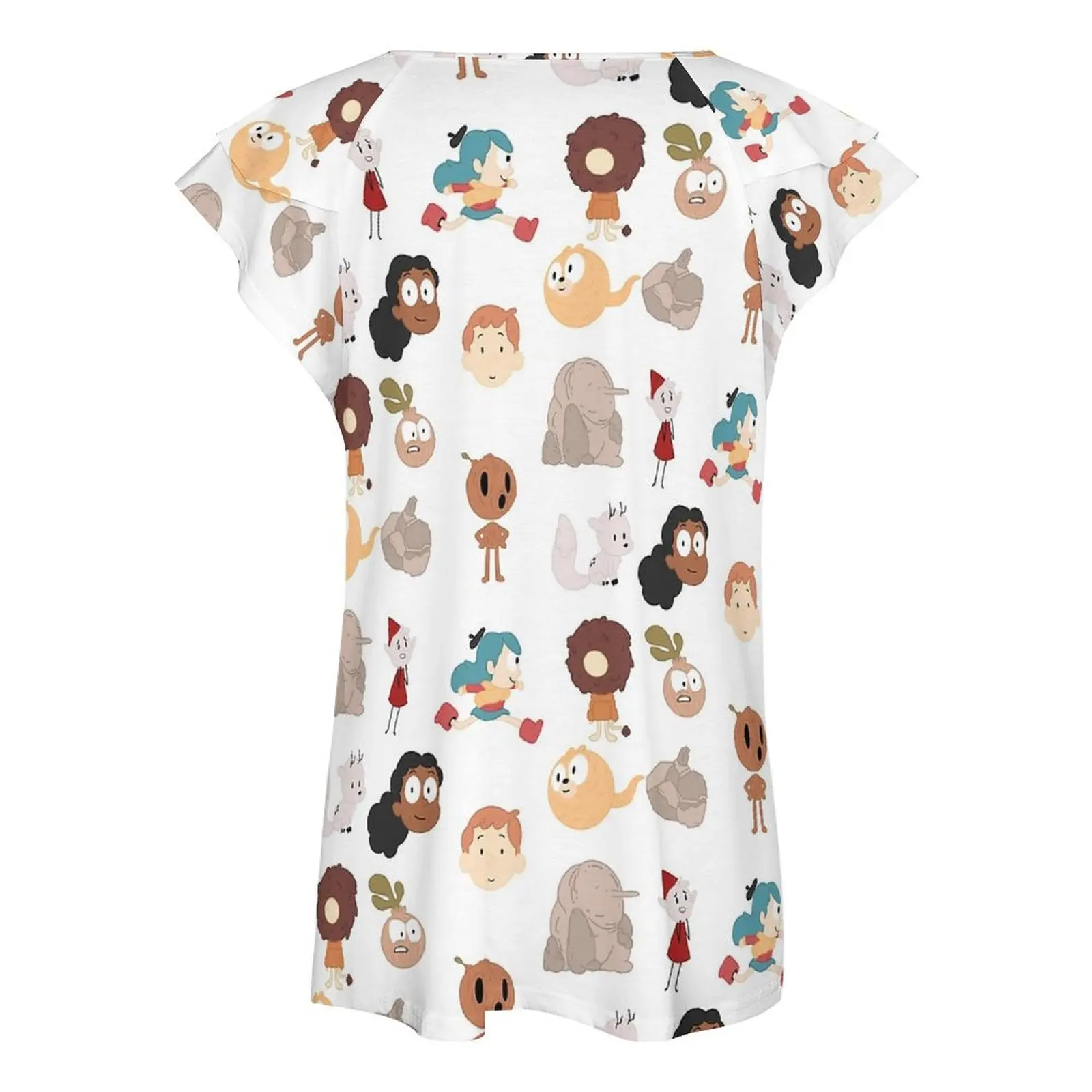 Тениска с V-образно деколте за момичета, забавна тениска с аниме Hilda и дамски тениски с мармалад