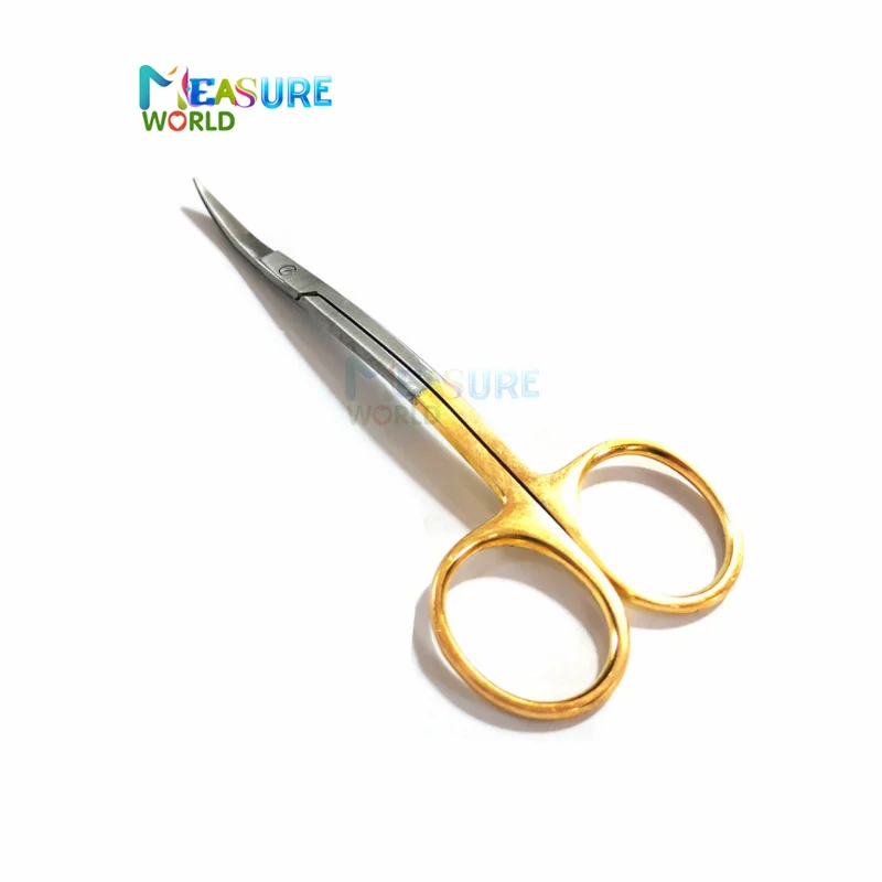 Обикновените евтини медицински, хирургически ножици за очите 9,5 см козметични ножица за рязане на платове експрес-ножици за двойна век резервни Части, за инструменти
