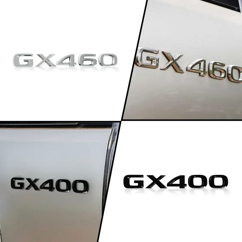 Автомобилен стайлинг 3D ABS Хром Сребристо/черно GX400 GX460 GX470 Буквално логото на Етикети на заден багажник Стикер за Lexus GS300 GS350 GS430