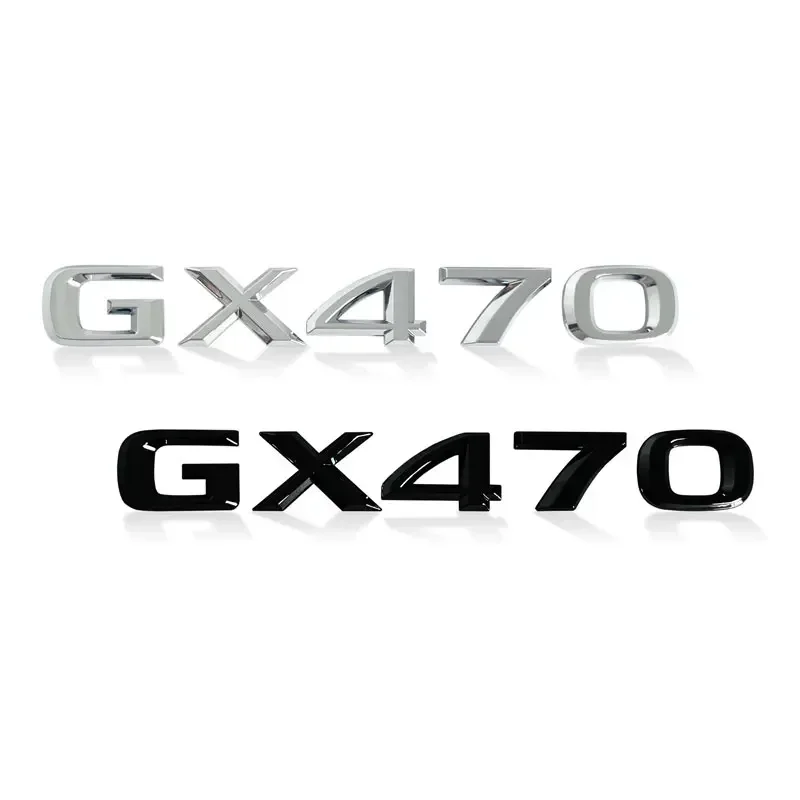 Автомобилен стайлинг 3D ABS Хром Сребристо/черно GX400 GX460 GX470 Буквално логото на Етикети на заден багажник Стикер за Lexus GS300 GS350 GS430