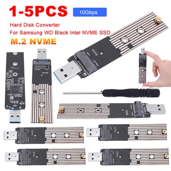 1-5 бр. USB 3.1 Gen 2 До M. 2 NVME SSD Адаптер Конвертор NVME M2 в USB 3.1 Странично Карта Такса За Samsung Серия 970 960 10 gbps