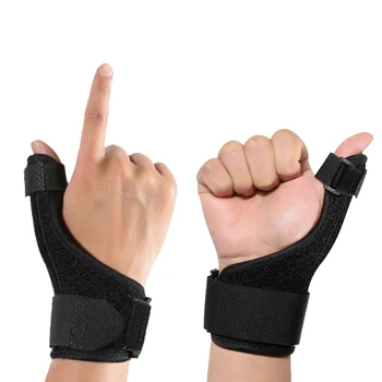 1 бр. бандаж за палец Медицинска подкрепа за пръстите Регулируема скоба за подкрепа на китките Стабилизатор на палеца при артрит (подходящ за лява/дясна ръка)