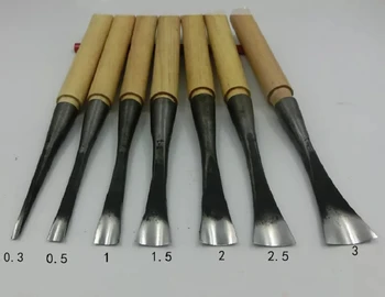 1бр Професионални стамески за дърворезбата 3 мм-30 мм, нож за основните инструменти за рязане на дърво, занаяти и подробни ръчни инструменти за дървообработването