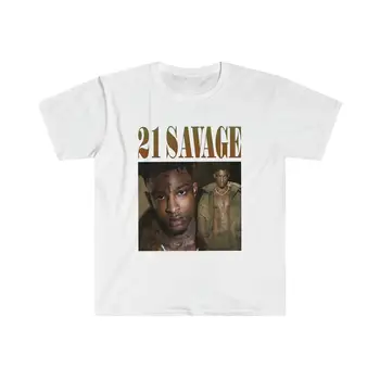 21 Savage - на Живо Унисекс тениска Softstyle в стил Софтстайл