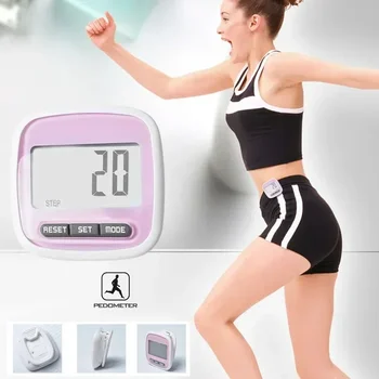 3D Крачкомер, крачкомер за разходка, 3D Крачкомер, Водоустойчив Многофункционален Спортен LCD дисплей за броене на калории, обзавеждане за фитнес