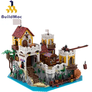 BuildMoc 6277 Imperial Eldorado Fortress Римейк На Набор От Градивни Блокове Търговски Пост Pirates Bay Bricks Архитектура Подаръци За Рожден Ден