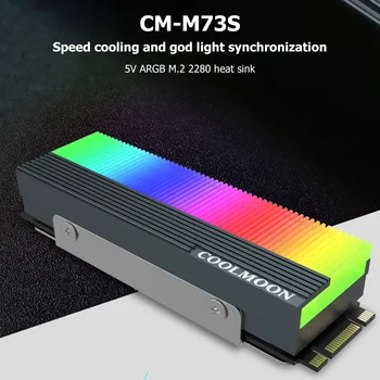 CM-M7S ARGB SSD Радиаторный Охладител M. 2 2280 Твърди Радиатори на твърдия диск на Системата за Водно охлаждане на графичния ПРОЦЕСОР Водоблок
