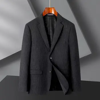 K-Бизнес случайни мъжки костюм светло черен цвят