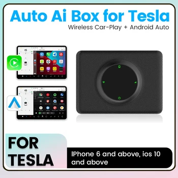 Navifans Безжичен Android Auto Carplay Box За Tesla, Модел 3/X/Y/S Модел 3 IOS 10 SIM 5G WIFI Onine Карта AI Carplay Box 4G/wi-fi