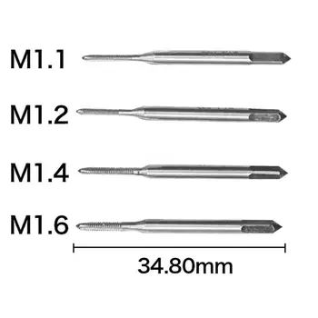 OOTDTY 1 комплект метрични метчиков Mini HSS, определени гаечных ключове M1-M1.6 За производство на нови резби
