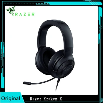 Razer Kraken X - Многоплатформенная Жичен детска слушалки с гъвкава Кардиодным микрофон, адаптивни по поръчка 40-мм драйвери, свързване 3,5 мм