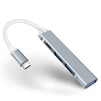 RYRA 4-портов USB 3.0 хъб Type C Високоскоростен сплитер за КОМПЮТРИ, Компютърни Аксесоари Многопортовый хъб USB 3.0 Адаптер