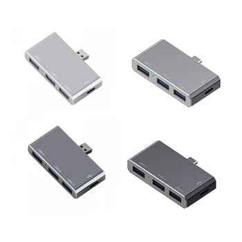 USB 2.0 Type C хъб, 4 В 1, многопортовая докинг станция, сплитер, мини-USB хъб от с сплав, високоскоростен адаптер, директна доставка