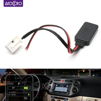 Автомобилен Bluetooth-съвместими 12-Пинов Конектор Aux Кабел-Адаптер за VW MFD3 RCD RNS 210 310 315 510 Радио Стерео аудио вход Приемник