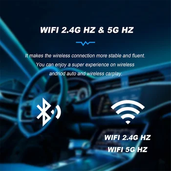 Безжичен адаптер CarPlay-2 в 1 Безжични Carplay и Android Auto Box за жични автомобили CarPlay Преобразува кабелен режим на безжична