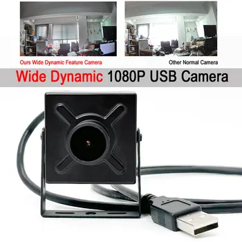 Голям динамичен USB-мини-камера 1080P, с обектив 3.6 мм, 2-мегапикселова камера, USB уеб камера за КОМПЮТЪР или телефон с Android