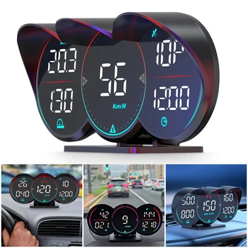 Електронен Централен Дисплей с Часовник Дигитален Авто GPS Speedo LED Дисплей Автомобилен GPS MPH Детектор Компас за Посока за Кола Auto