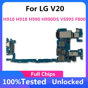 За LG V20 H910 H918 H990N VS995 F800 H990 100% оригинална Разблокированная дънна платка с 64 GB дънна Платка С чипове AOS Logic Board IMEI SN