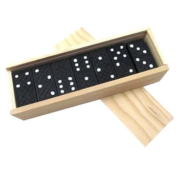 Игри набор от Доминото Играчки за деца в предучилищна възраст Детски състезателни дървени строителни блокове