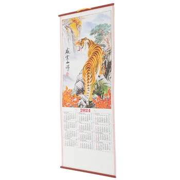 Китайската Нова Година Стенни календари Традиционен Свитък Лунния календар Украшение Годината на Дракона Декорация на дома