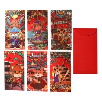Китайски Червени Пликове За Нова Година По Лунния Календар 2022, Година На Тигъра Хонг Бао, Пакети С Пари На Късмета Си За Пролетния Фестивал