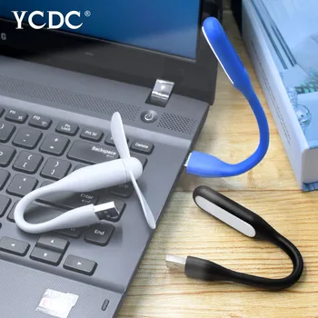 Креативен USB Вентилатор, Гъвкав Преносим Мини-Вентилатора и USB Led Лампа Xiaomi Book За Power Bank Лаптоп, Лятна Приспособление