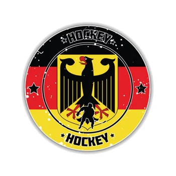 Лидер в продажбите, творчески флаг Германия, хокей на стикер на спортен автомобил, етикети на мотоциклет, винил Анти-UV PVC, 12 см X 12 см