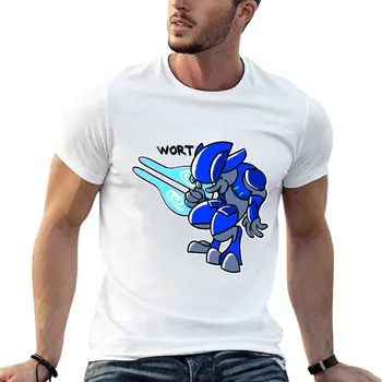 Луксозни синя тениска с изображение на меч, сладки потници, мъжки тениски с графичен дизайн