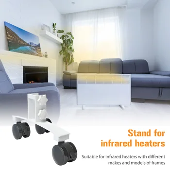 Метална скоба инфрачервен нагревател Универсална скоба за краката инфрачервена панелна бойлер, подвижна количка, лесна за инсталиране за вашия домашен офис