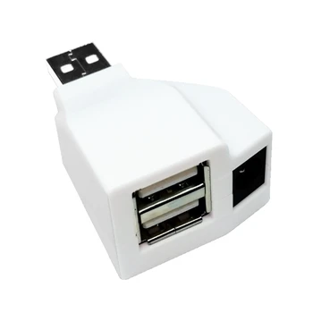 Мини USB хъб, 2 USB 2.0 порта, адаптер-сплитер за КОМПЮТРИ, компютърен аксесоар
