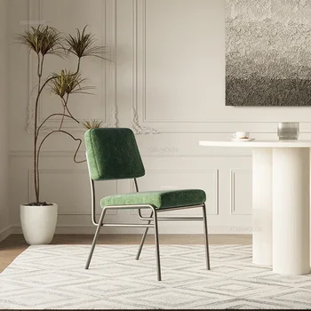 Модерни минималистичные трапезни столове, Мебели за дома, Италиански Ютия, маса за Хранене, стол Леки Луксозни Дизайнерски столове за сядане с облегалка