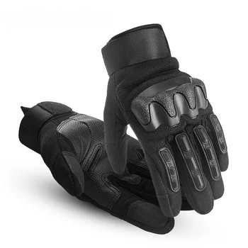 Мъжки мотоциклетни ръкавици с твърда защита костяшек отпечатъци, кожени Тактически ръкавици дланта на ръката си, ръкавици за Ендуро и мотокрос МТБ на BMX, bike състезателни ръкавици