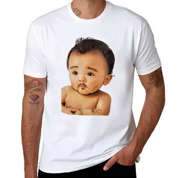 Нова тениска Aj the baby, тениска оверсайз, риза с домашен любимец принтом за момчета, тениски за тежка категория за мъже.