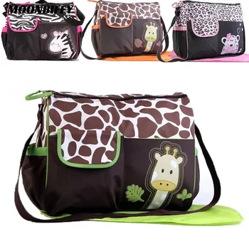 Новата многофункционална чанта за бебешки памперси, торбички за памперси с принтом, чанти за детски колички, чанти за бременни, пътна чанта за мама