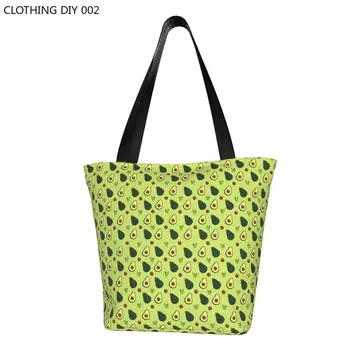 Пазарска чанта с изображение на гора от Авокадо, дамски холщовая чанта през рамо, преносими чанти за пазаруване с продукти,