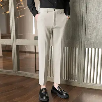 Тенденцията на мъжката мода 2023 година, Ежедневни панталони за почивка, мъжки приталенные панталони за социален бизнес костюм, Свободни официални обикновена панталони H08