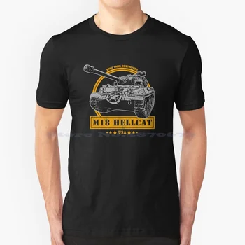 Тениска M18 Hellcat Ww2 Tank от 100% памук Тениска M18 Hellcat, Американски Изтребители на танкове Ww2, Войник-Ветеран от Втората Световна война 2