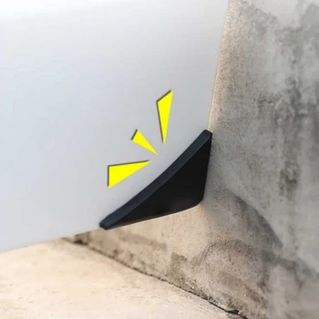 Универсални защитни капаци за ъгъл на вратата на колата Черен силиконов протектор Стикери срещу надраскване на Защитно покритие на вратите