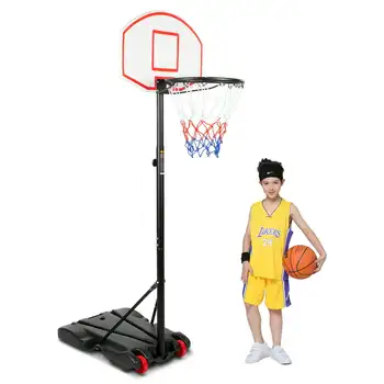Филипс баскетболното пръстен SUGIFT за деца, регулируема по височина (5,5-6,8 метра) с колела - Черен