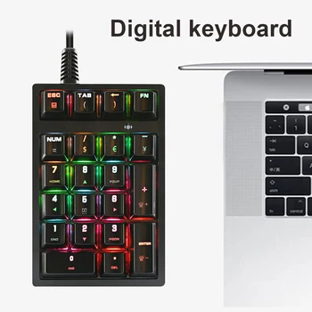 Цифрова клавиатура с 21 клавиша, жичен ергономична механична клавиатура за Win Sensitive USB 2.0, без драйвери за настолни компютри, лаптопи и геймърски КОМПЮТРИ