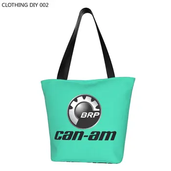 Чанта за пазаруване С логото на BRP ATV Can-Am дамски Чанти, За пазаруване С Хубав Принтом, Холщовые Чанти За пазаруване През Рамо, Преносима Чанта с Голям Капацитет