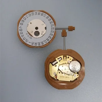 Часовников механизъм, аксесоари, кварцов механизъм GM10, трехконтактный календар, златна механизъм