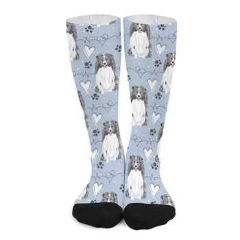 Чорапи LOVE Blue Shellty Dog Shetland Sheepdog Дамски чорапи Новости смешни sock