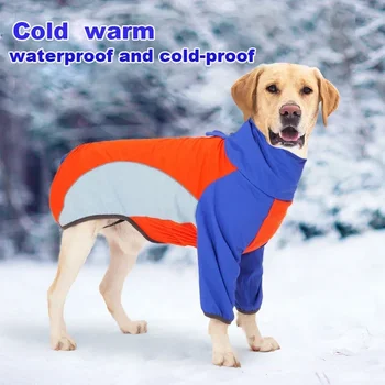 Яке за кучета голям среден размер, зимни градинска водоустойчив и ветрозащитная Дебела топло палто за кучета, модни дрехи за домашни любимци в тон.